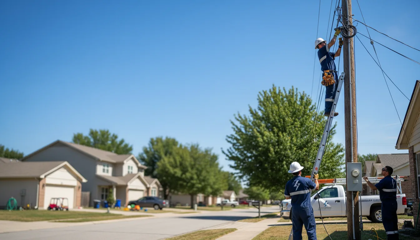 Residential electrician providing installation services in Harwood, TX